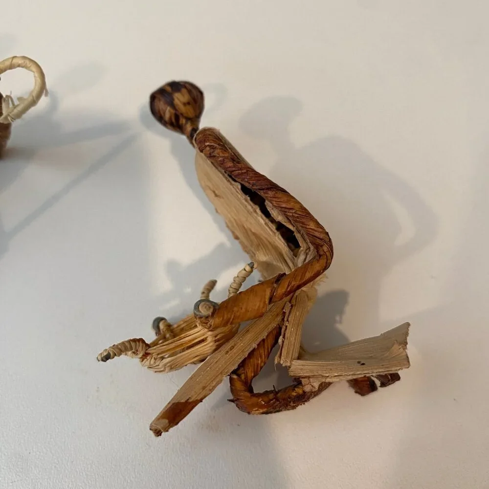 Handmade Corn Husk Nativity Set Figurines‎ Folk Art Christmas Decor